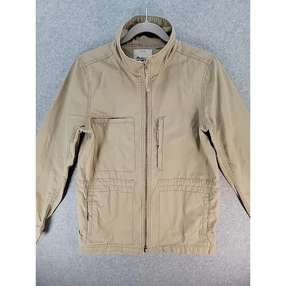 MADEWELL‎ Fleet Utility Jacket Khaki Women's Size Large Neutral Chore Full Zip
